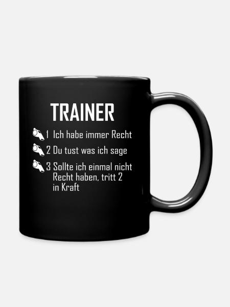 Trainer - Tasse einfarbig - Schwarz