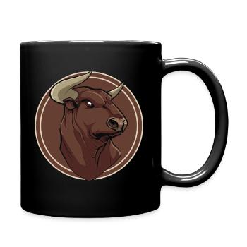 Bull - Full Colour Mug - black - Right