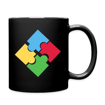 puzzle, idée de cadeau, autisme, cadeau, jeu - Mug uni - noir - Droite