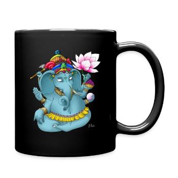 Blue Ganesh Yoga - Mug uni - noir - Droite