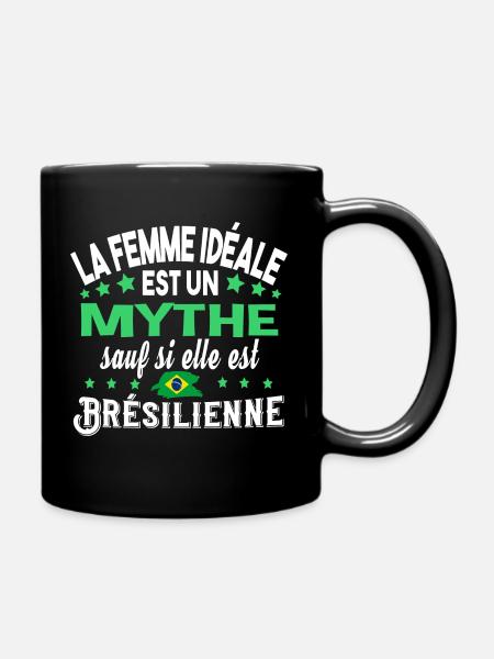 Brésil. Brésilienne femme. Cadeau pays humour - Mug uni - noir