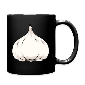 Knoblauch Knobi Halloween Küche kochen - Tasse einfarbig - Schwarz - Rechts