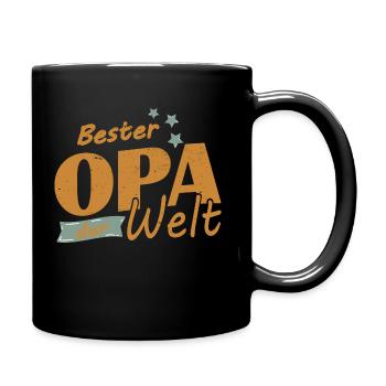 Bester OPA - Tasse einfarbig - Schwarz - Rechts