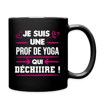 cadeau marrant prof de yoga la meilleure namste - Mug uni - noir - Droite