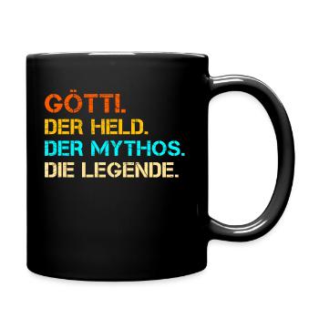 Götti - Tasse einfarbig - Schwarz - Rechts