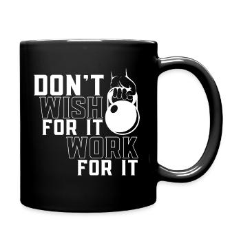Work For It Gym Workout Gym - Full Colour Mug - black - Right