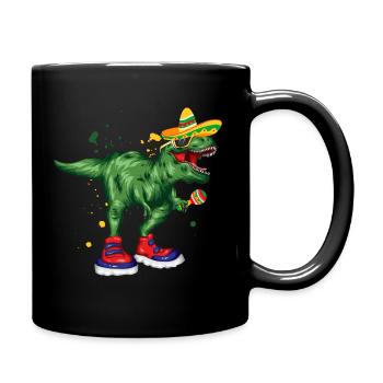 Mexico Holiday Dino gift idea holiday - Full Colour Mug - black - Right
