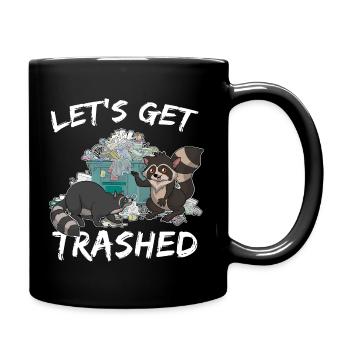 Ratons laveurs cadeau raton laveur - Mug uni - noir - Droite