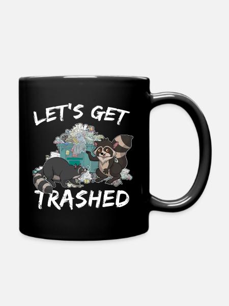 Waschbären Geschenk Waschbär - Tasse einfarbig - Schwarz