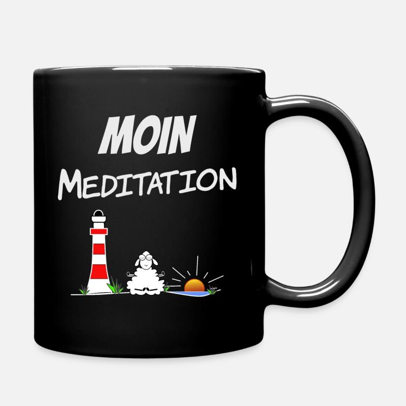 Moin Meditation - Tasse einfarbig - Schwarz