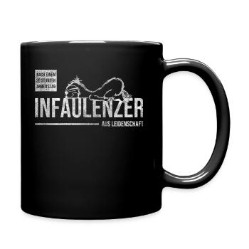 Infaulenzer aus Leidenschaft - Faultier - - Tasse einfarbig - Schwarz - Rechts