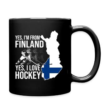 finlande hockey Quote Graphic - Mug uni - noir - Droite