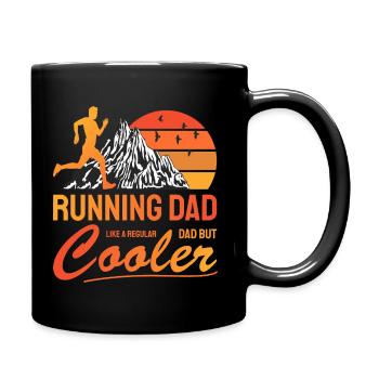 Running Dad Cooler Gift for Dad Runner - Full Colour Mug - black - Right