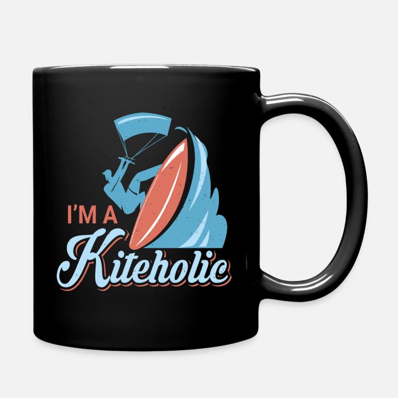 kiteboard kiteboard kiteurfer - Mug uni - noir