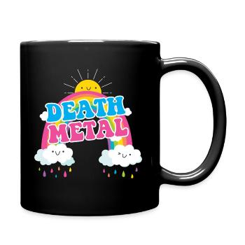Death metal funny rainbows metalhead heavy metal - Full Colour Mug - black - Right