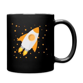 Design rocket and stars for children yourself - Full Colour Mug - black - Right