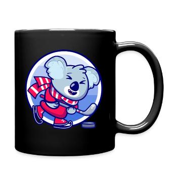 Eishockey Kinder Koala I lustige Tiere | Sport - Tasse einfarbig - Schwarz - Rechts