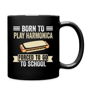 Harmonica Musicians Blues Jazz Harmonica - Full Colour Mug - black - Right