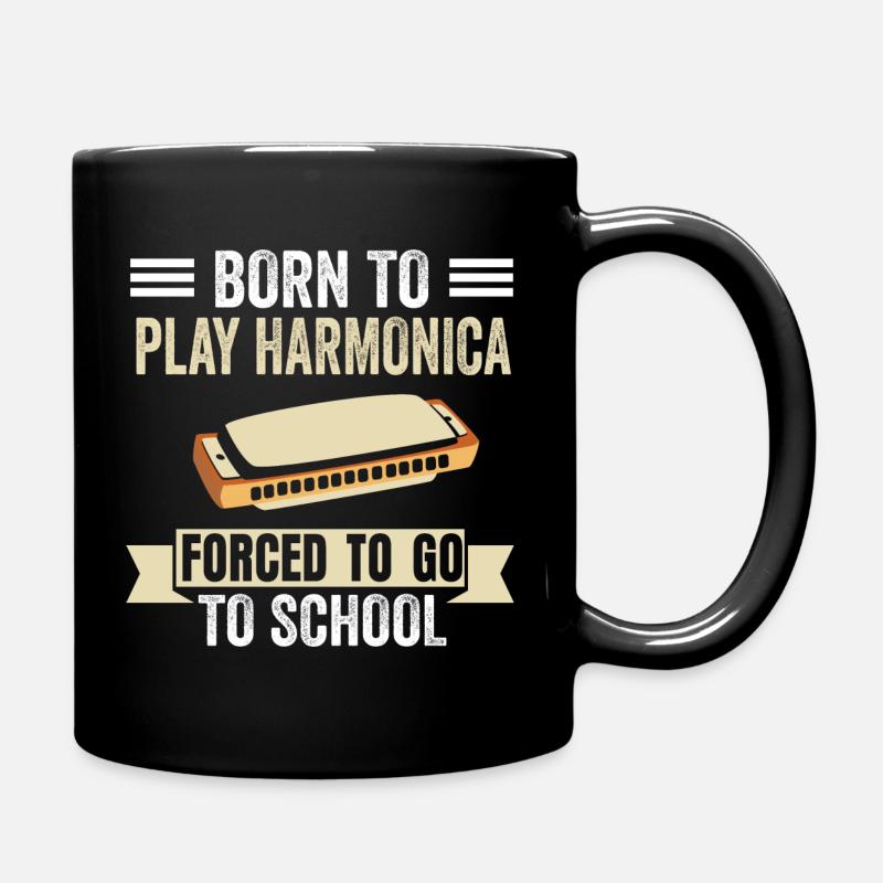 Harmonica musicien Blues Jazz Harmonica - Mug uni - noir