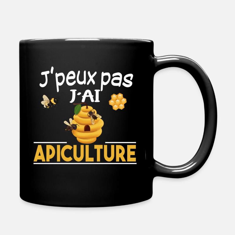 Je peux pas. Apiculture abeille abeilles citation - Mug uni - noir