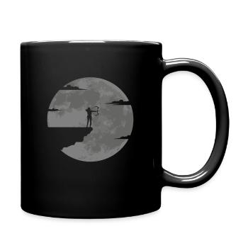 Bogenschießen Bogenschiessen Bogensport - Tasse einfarbig - Schwarz - Rechts