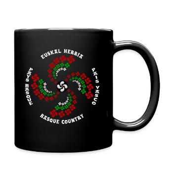 Lauburu croix Basques - Tasse einfarbig - Schwarz - Rechts
