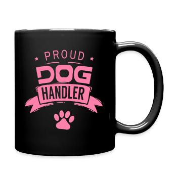 Maître de chien fière guide de chien Mama chien de service - Mug uni - noir - Droite