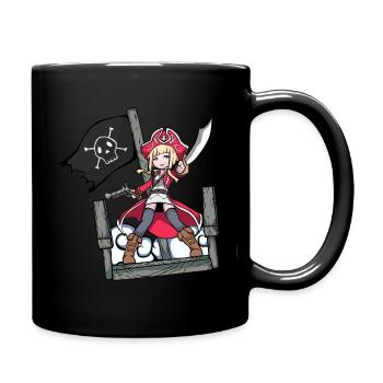 Piratenkapitänin - Tasse einfarbig - Schwarz - Rechts