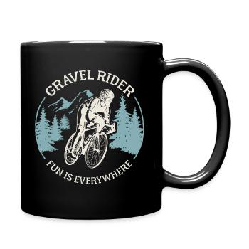 Gravel Rider Gravel Bike Vélo de course Hors route Vélo - Mug uni - noir - Droite