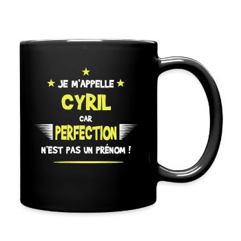 Cyril cadeau humour et drôle - Mug uni - noir - Droite