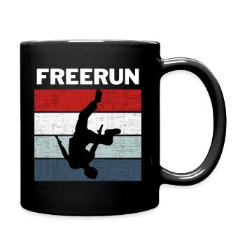 Freerun Farbgeschenk Parkour Humor Tracer - Tasse einfarbig - Schwarz - Rechts