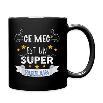 Parrain Super parrain - Mug uni - noir - Droite