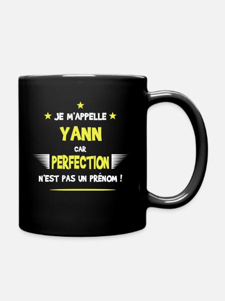 Yann cadeau humour et drôle - Mug uni - noir