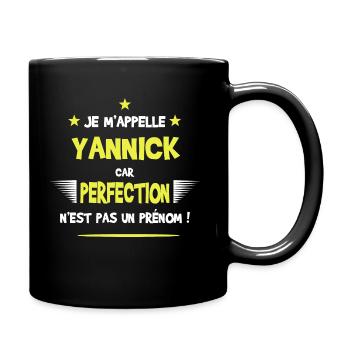 Yannick cadeau humour et drôle - Mug uni - noir - Droite
