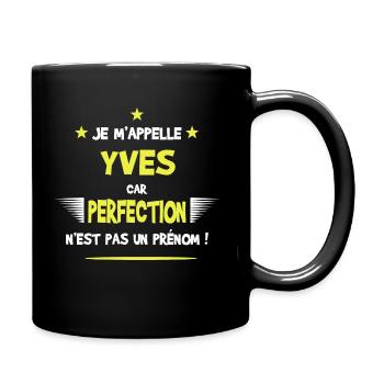 Yves cadeau humour et drôle - Mug uni - noir - Droite