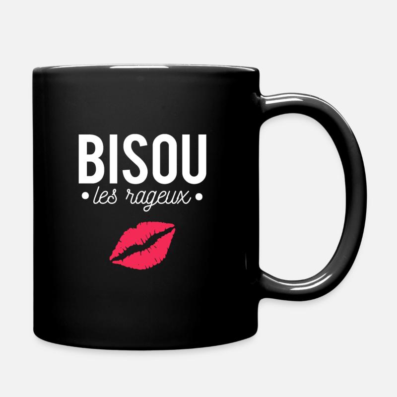 Bisou les rageux humour - Mug uni - noir