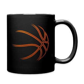 Basketball Dunking Spieler Basketballer Sport Dunk - Tasse einfarbig - Schwarz - Rechts