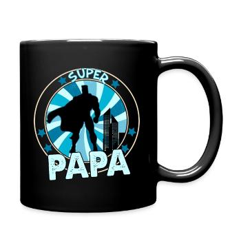 Super héros de papa super fort - Mug uni - noir - Droite