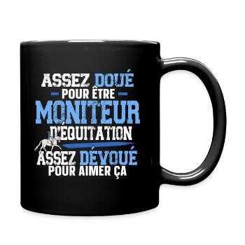 Equitation Cheval Cavalier Sport équestre Humour - Mug uni - noir - Droite