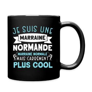 Cadeau noël marraine normande cool - Mug uni - noir - Droite