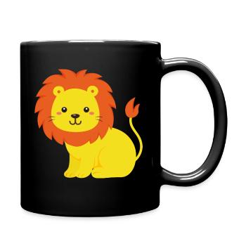 Lion - Mug uni - noir - Droite
