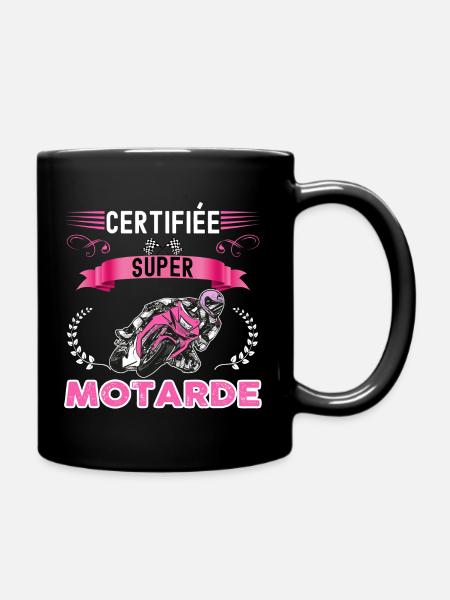 Motarde femme moto - Mug uni - noir