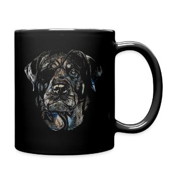 ROTTWEILER HUND - Tasse einfarbig - Schwarz - Rechts