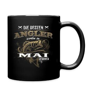 Die besten Angler werden im Mai geboren – Angeln - Tasse einfarbig - Schwarz - Rechts