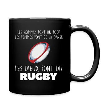 Rugby les dieux dans le stade - Mug uni - noir - Droite