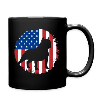 American Bully Pitbull Bulldog Gift - Full Colour Mug - black - Right