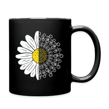 Bicycle Flower - Full Colour Mug - black - Right