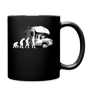 Wohnmobil - Tasse einfarbig - Schwarz - Rechts