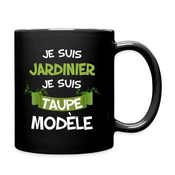 Taupe modele et jardinier humour jardin jardinage - Mug uni - noir - Droite