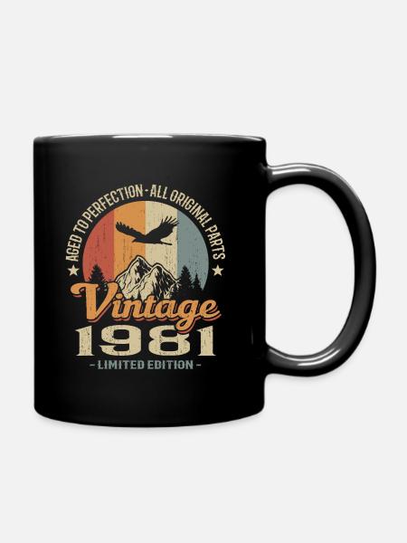 Vintage retro 1981 - Mug uni - noir